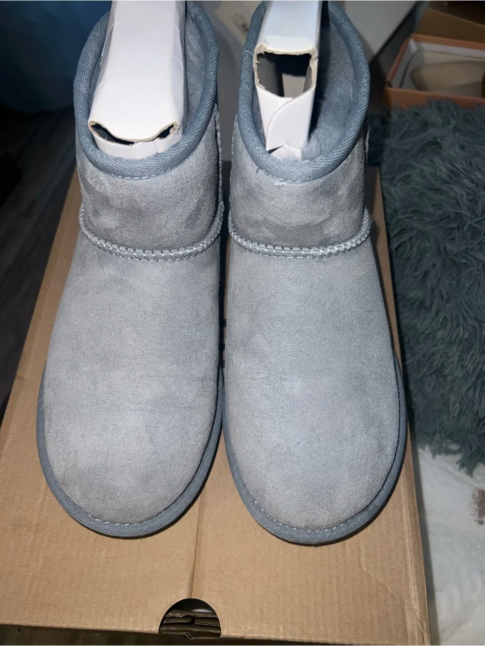 UGG Short Suede Boots in Gray - used once